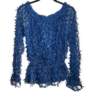 Off shoulder bow blouse w/peplum